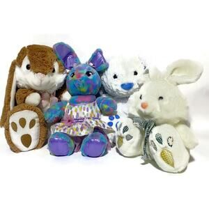 Bunny Rabbits Adorable Cute and Cuddly Lot of 4 by Dan Dee and Others